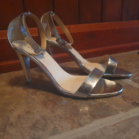 Silver Strappy Sandal Heels - EU40 - Picture 1 of 4
